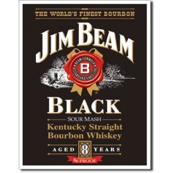 Placa metalica - Jim Beam - Black Label - 30x40 cm